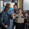 JUSTIFIED -- Hole in the Wall -- Episode 401 (Airs Tuesday, January 8, 10:00 pm e/p) -- Pictured: (L-R) Timothy Olyphant as Raylan Givens, Terry Dale Parks as Henry, Patton Oswalt as Bob Sweeney -- CR: Prashant Gupta/FX