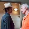 JUSTIFIED -- Money Trap -- Episode 7 (Airs Tuesday, February 19, 10:00 pm e/p) -- Pictured: (L-R) Timothy Olyphant as Deputy U.S. Marshal Raylan Givens, Raymond J. Barry as Arlo Givens -- CR: Prashant Gupta/FX