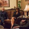 JUSTIFIED -- "The Toll" -- Episode 511 (Airs Tuesday, March 25, 10:00 pm e/p -- Pictured: (L-R) Jere Burns as Wynn Duffy, Mary Steenburgen as Katherine Hale, Walton Goggins as Boyd Crowder -- CR: Prashant Gupta/FX