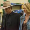 JUSTIFIED -- "Sounding" -- Episode 605 (Airs Tuesday, February 17, 10:00 pm e/p) -- Pictured: (L-R) Timothy Olyphant as Deputy U.S. Marshal Raylan Givens, Joelle Carter as Ava Crowder -- CR: Prashant Gupta/FX