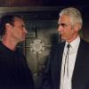 JUSTIFIED -- "Dark As a Dungeon" -- Episode 608 (Airs Tuesday, March 10, 10:00 pm e/p) -- Pictured: (L-R) Walton Goggins as Boyd Crowder, Sam Elliott as Avery Markham -- CR: Prashant Gupta/FX