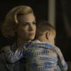 Betty Francis (January Jones) with Gene Draper (Evan and Ryder Londo) - Mad Men _ Season 6, Episode 8 _ 'The Crash' - Photo Credit: Jordin Althaus/AMC