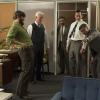 Stan Rizzo (Jay R. Ferguson), Roger Sterling (John Slattery), Dr. Shelly Hecht (Rick Zieff), Don Draper (Jon Hamm) and Jim Cutler (Harry Hamlin) - Mad Men _ Season 6, Episode 8 _ 'The Crash' - Photo Credit: Jordin Althaus/AMC