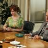 Joan Harris (Christina Hendricks) and Roger Sterling (John Slattery) - Mad Man _ Season 6, Episode 10 _ 'A Tale of Two Cities' - Photo Credit: Michael Yarish/AMC