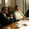 Jim Cutler (Harry Hamlin), Ted Chaough (Kevin Rahm) and Pete Campbell (Vincent Kartheiser) - Mad Man _ Season 6, Episode 10 _ 'A Tale of Two Cities' - Photo Credit: Michael Yarish/AMC