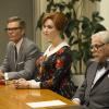 Harry Hamlin as Jim Cutler, Christina Hendricks as Joan Harris and Robert Morse as Bertram Cooper - Mad Men _ Season 7, Episode 3 - Photo Credit: Michael Yarish/AMC