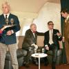 Roger Sterling (John Slattery), Bertram Cooper (Robert Morse), Jim Jim Cutler (Harry Hamlin) and Ted Chaough (Kevin Rahm) - Mad Men _ Season 7, Gallery - Photo Credit: Frank Ockenfels 3/AMC