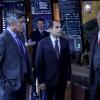 "Hit List" -- Pictured:  Esai Morales (NCIS Deputy Director Louis Ochoa), Peter Jacobson (John Rogers) and Gerald McRaney (Retired Navy Admiral Hollace Kilbride). The NCIS team is in danger after their pictures, as well as Mosley and her son\'s names, are included on a cartel hit list. Also, NCIS Deputy Director Louis Ochoa (Esai Morales) arrives with Special Prosecutor John Rogers (Peter Jacobson) to interview Mosley about the off-the-books mission in Mexico, on NCIS: LOS ANGELES, Sunday, Oct. 21 (9:30-10:30 PM, ET/9:00-10:00 PM, PT) on the CBS Television Network. Gerald McRaney guest stars as Retired Navy Admiral Hollace Kilbride. Photo: Monty Brinton/CBS ÃÂ©2018 CBS Broadcasting, Inc. All Rights Reserved.