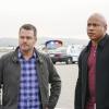 "Smokescreen, Part II" -- Pictured: Chris O\'Donnell (Special Agent G. Callen) and LL COOL J (Special Agent Sam Hanna). As the team continues to search for a terrorist cell in Los Angeles, Callen and Sam remain trapped in a movie theater after multiple bombs have detonated and every remaining exit is wired with explosives, on NCIS: LOS ANGELES, Sunday, Feb. 17 (9:00-10:00 PM, ET/PT) on the CBS Television Network. Photo: Bill Inoshita/CBS ÃÂ©2018 CBS Broadcasting, Inc. All Rights Reserved.