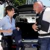 "Decoy" - Pictured: Daniela Ruah (Special Agent Kensi Blye) and Bill Goldberg (DOJ Agent Lance Hamilton). Faced with multiple cases worldwide, the NCIS team splits up, with Callen and Sam working with Mossad Agent Eliana Sapir (Natassia Halabi) in Tel Aviv, and Kensi partnering with DOJ Agent Lance Hamilton (Bill Goldberg) in Los Angeles, on NCIS: LOS ANGELES, Sunday, Oct. 6 (9:00-10:00 PM, ET/PT) on the CBS Television Network. Photo: Cliff Lipson/CBS ©2019 CBS Broadcasting, Inc. All Rights Reserved.