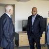 "Hail Mary" -- Pictured: Gerald McRaney (Retired Navy Admiral Hollace Kilbride), LL COOL J (Special Agent Sam Hanna) and Chris O\'Donnell (Special Agent G. Callen). Callen and Sam run protection detail for retired Navy Admiral Kilbride (Gerald McRaney) in an operation to locate a missing Naval intelligence officer, on NCIS: LOS ANGELES, Sunday, Oct. 13 (9:30-10:30 PM, ET/9:00-10:00 PM, PT) on the CBS Television Network. Photo: Bill Inoshita/CBS ©2019 CBS Broadcasting, Inc. All Rights Reserved.