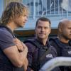 "Human Resources" - Pictured: Eric Christian Olsen (LAPD Liaison Marty Deeks), Chris O\'Donnell (Special Agent G. Callen) and LL COOL J (Special Agent Sam Hanna). After a Navy lieutenant disappears from the scene of a car accident, the NCIS team processes the crime scene and discovers his laptop is missing along with recently accessed confidential information for retired Navy SEALs, on NCIS: LOS ANGELES, Sunday, Nov. 17 (9:30-10:30 PM, ET/9:00--10:00 PM, PT) on the CBS Television Network. Photo: Michael Yarish/CBS ©2019 CBS Broadcasting, Inc. All Rights Reserved.