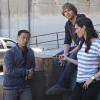 "Expiration Date" -- Pictured: Ernie Reyes Jr. (Jemadar Thapa), Eric Christian Olsen (LAPD Liaison Marty Deeks) and Daniela Ruah (Special Agent Kensi Blye). When Callen and Sam are tasked with apprehending a spy contracted by the CIA, Sam is shot and the team enlists the help of Thapa, the elite Nepali soldier from their past, to help to find the shooter. Also, Kensi and Deeks have their first official argument, on NCIS: LOS ANGELES, Monday, Feb. 23 (9:59-11:00 PM, ET/PT) on the CBS Television Network.  Ernie Reyes, Jr. returns as Thapa and Parminder Nagra guest stars as the spy. Photo: Sonja Flemming/CBS ÃÂ©2015 CBS Broadcasting, Inc. All Rights Reserved.