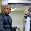 "Rage" -- Pictured: LL COOL J (Special Agent Sam Hanna) and Miguel Ferrer (NCIS Assistant Director Owen Granger). Callen and Sam resume their undercover identities as a prisoner and guard to infiltrate a white supremacy group believed to be in possession of stolen nuclear material.  Kensi transforms herself into a tattooed biker chick to play the part of Callen\'s girlfriend.  Also, Callen\'s first meeting with Hetty is revealed, on NCIS: LOS ANGELES, Monday, April 13 (10:00-11:00 PM, ET/PT) on the CBS Television Network. Photo: Robert Voets/CBS ÃÂ©2015 CBS Broadcasting, Inc. All Rights Reserved.