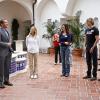 "An Unlocked Mind" -- Pictured: Sebastian Roche (Lee Ashman), Lauren Bowles (Gaia), Daniela Ruah (Special Agent Kensi Blye) and Eric Christian Olsen (LAPD Liaison Marty Deeks). After a former Department of Defense employee reveals government secrets to a cult, The Church of the Unlocked Mind, Kensi and Deeks go undercover in order to protect him while the team must prevent the church from selling the secrets to a Chinese spy, on NCIS: LOS ANGELES, Monday, Nov. 9 (10:00-11:00, ET/PT), on the CBS Television Network. Photo: Cliff Lipson/CBS ÃÂ©2015 CBS Broadcasting, Inc. All Rights Reserved.