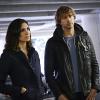"Revenge Deferred" -- Pictured: Daniela Ruah (Special Agent Kensi Blye) and Eric Christian Olsen (LAPD Liaison Marty Deeks). After extensive surveillance footage of Sam\'s family is found in Africa, Sam and Callen fly there to determine who is responsible and for what end game. Also, Sam\'s family is moved from their home to a safe house. Ella Thomas returns as Jada Khaled on NCIS: LOS ANGELES, Monday, Feb. 29 (9:59-11:00, ET/PT), on the CBS Television Network. Photo: Sonja Flemming/CBS ÃÂ©2016 CBS Broadcasting, Inc. All Rights Reserved.