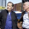 "Battle Scars" -- Pictured: James Remar (Admiral Sterling Bridges) and John M. Jackson (Retired Admiral AJ Chegwidden). After a highly decorated Navy Captain, Charles Langston (Carl Lumbly), kidnaps a Veterans Affairs administrator who has been siphoning funds, the NCIS team must work with Hetty\'s former Vietnam War colleagues, Retired Admiral AJ Chegwidden (John M. Jackson) and Admiral Sterling Bridges (James Remar) to solve the case, on NCIS: LOS ANGELES, Sunday, April 23 (8:00-9:00 PM, ET/PT), on the CBS Television Network. Photo: Cliff Lipson/CBS ÃÂ©2017 CBS Broadcasting, Inc. All Rights Reserved.