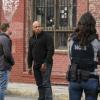 "Uncaged" -- Pictured: Chris O\'Donnell (Special Agent G. Callen), LL COOL J (Special Agent Sam Hanna), Daniela Ruah (Special Agent Kensi Blye) and Eric Christian Olsen (LAPD Liaison Marty Deeks). After Sam\'s wife, Michelle (Aunjanue Ellis), is taken from her home, the kidnappers demand the prison release of Tahir Khaled (Anslem Richardson), Sam\'s arch nemesis, in exchange for information on her whereabouts, on NCIS: LOS ANGELES, Sunday, May 7 (8:00-9:00 PM, ET/PT), on the CBS Television Network. Photo: Michael Yarish/CBS ÃÂ©2017 CBS Broadcasting, Inc. All Rights Reserved.
