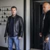 "Vendetta" -  Pictured: Chris O\'Donnell (Special Agent G. Callen) and LL COOL J (Special Agent Sam Hanna). Callen and Sam join forces with Anna Kolcheck (Bar Paly) and the Bureau of Alcohol, Tobacco and Firearms (ATF), when Arkady Kolcheck (Vyto Ruginis) warns NCIS that a notorious international weapons dealer has returned to the states. Also, the case requires Eric to go undercover as a bank IT technician, on NCIS: LOS ANGELES, Sunday, April 8 (9:00-10:00 PM, ET/PT) on the CBS Television Network. Photo: Bill Inoshita/CBS ÃÂ©2018 CBS Broadcasting, Inc. All Rights Reserved.
