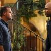 "A Line in the Sand" and "Ninguna Salida" - Pictured: Chris O\'Donnell (Special Agent G. Callen) and LL COOL J (Special Agent Sam Hanna). Sam is shot during a firefight with a cartel, and a suspect reveals new information on the whereabouts of Spencer Williams (Lamont Thompson), the man who kidnapped Mosley\'s son five years ago. Despite several team members having grave reservations, NCIS travels to Mexico for a daring mission to locate and rescue Mosley\'s son, on back-to-back episodes of the ninth season finale of NCIS: LOS ANGELES, Sunday, May 20 (8:00-10:00 PM, ET/PT) on the CBS Television Network. Photo: Erik Voake/CBS ÃÂ©2018 CBS Broadcasting, Inc. All Rights Reserved.