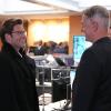 "Grounded" -- While stuck at the Dulles airport due to inclement weather, DiNozzo, Bishop and her husband Jake work an NCIS case involving an elevated terrorist threat at Northeast airports during the Thanksgiving travel surge, on NCIS, Tuesday, Nov. 25 (8:00-9:00 PM, ET/PT), on the CBS Television Network. Pictured left to right: Jamie Bamber and Mark Harmon Photo: Michael Yarish/CBS ÃÂ©2014 CBS Broadcasting Inc. All Rights Reserved.