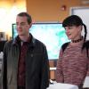 "Grounded" -- While stuck at the Dulles airport due to inclement weather, DiNozzo, Bishop and her husband Jake work an NCIS case involving an elevated terrorist threat at Northeast airports during the Thanksgiving travel surge, on NCIS, Tuesday, Nov. 25 (8:00-9:00 PM, ET/PT), on the CBS Television Network. Pictured left to right:  Sean Murray and Pauley Perrette Photo: Michael Yarish/CBS ÃÂ©2014 CBS Broadcasting Inc. All Rights Reserved.