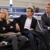 "Grounded" -- While stuck at the Dulles airport due to inclement weather, DiNozzo (Michael Weatherly, right), Bishop (Emily Wickersham, left) and her husband Jake (Jamie Bamber, center) work an NCIS case involving an elevated terrorist threat at Northeast airports during the Thanksgiving travel surge, on NCIS, Tuesday, Nov. 25 (8:00-9:00 PM, ET/PT), on the CBS Television Network. Photo: Michael Yarish/CBS ÃÂ©2014 CBS Broadcasting, Inc. All Rights Reserved