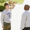 "Cadence" -- DiNozzo returns to the military academy he attended as a teenager after a murdered Marine and alumni of the school is found clutching the photo of a current student, on NCIS, Tuesday, Feb. 10 (8:00-9:00 PM, ET/PT), on the CBS Television Network. Pictured left to right: Tanner Stine and Steve Harris Photo: Cliff Lipson/CBS ÃÂ©2014 CBS Broadcasting, Inc. All Rights Reserved