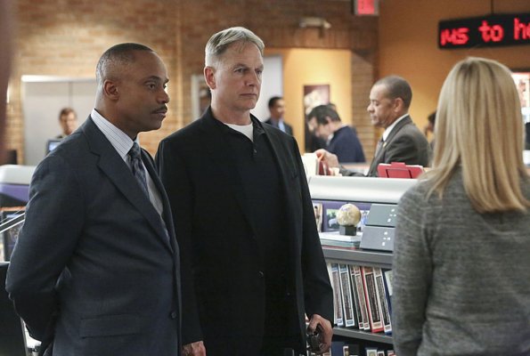 "Troll" -- Special Agent Ned Dorneget from NCIS cyber operations assists the team when a Navy ensign who worked in the Office of Naval Intelligence is murdered. Also, the team discovers that Jake and Gibbs have become good friends, on NCIS, Tuesday, April 28 (8:00-9:00 PM, ET/PT), on the CBS Television Network. Pictured left to right: Rocky Carroll, Mark Harmon and Emily Wickersham Photo: Patrick McElhenney/CBS ÃÂ©2015 CBS Broadcasting, Inc. All Rights Reserved