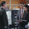 "Stop the Bleeding" -- Gibbs fights for his life aboard a Navy hospital ship after being shot, while DiNozzo and Joanna Teague travel to Shanghai to try and take down the Calling, on the 13th season premiere of NCIS, Tuesday, Sept. 22 (8:00-9:00 PM, ET/PT), on the CBS Television Network. Pictured left to right: Sean Murray, Michael Weatherly and Mimi Rogers Photo: Monty Brinton/CBS ÃÂ©2015 CBS Broadcasting, Inc. All Rights Reserved