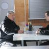 "Decompressed" -- When a deep sea diver is murdered on the job, his body and suspected co-workers must remain in a high-tech decompression chamber for four days, leaving the NCIS team to complete an unorthodox investigation from outside the tank, on NCIS, Tuesday, Feb. 9 (8:00-9:00 PM, ET/PT), on the CBS Television Network. Pictured left to right: Mark Harmon and Sean Murray  Photo: Michael Yarish/CBS ÃÂ©2015 CBS Broadcasting, Inc. All Rights Reserved