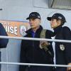 "Love Boat" -- After the body of a navy lieutenant is discovered aboard a destroyer during a tiger cruise, when civilian guests are allowed to spend the night on the ship, Gibbs, Quinn and Palmer travel out to sea to investigate. Also, McGee contemplates the perfect proposal for Delilah Fielding (Margo Harshman), on NCIS, Tuesday, Oct. 11 (8:00-9:00 PM, ET/PT), on the CBS Television Network. Pictured: Mark Harmon, Jennifer Esposito, Brian Dietzen.  Photo: Bill Inoshita/CBS ÃÂ©2016 CBS Broadcasting, Inc. All Rights Reserved