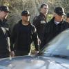 "Sight Unseen" -- NCIS searches for a petty officer suspected of assault who escapes when the sheriff transporting him crashes into a lake. Also, Torres works closely with Annie Barth (Marilee Talkington), a key blind witness who heard vital evidence needed to solve the case, on the milestone 350th episode of NCIS, Tuesday, April 17 (8:00-9:00 PM, ET/PT) on the CBS Television Network.  Pictured: Sean Murray, Wilmer Valderrama, Mark Harmon, Emily Wickersham. Photo: Patrick McElhenney/CBS ÃÂ©2018 CBS Broadcasting, Inc. All Rights Reserved
