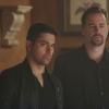 "Two Steps Back" -- When evidence reveals an NCIS team member is a hitman\'s latest target, the team must search through old case files to determine who is seeking vengeance, on NCIS, Tuesday, May 8 (8:00-9:00 PM, ET/PT) on the CBS Television Network. This is the final episode for series regular Pauley Perrette. Pictured: Wilmer Valderrama, Sean Murray.  Photo: Patrick McElhenney/CBS ÃÂ©2018 CBS Broadcasting, Inc. All Rights Reserved
