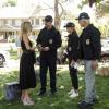 "Boom" -- One of the NCIS agents is starstruck after the team investigates an explosion outside the home of Navy Petty Officer First Class Todd Nicholas (Cameron Radice) and his wife, popular reality TV star Sheba Nicholas (Tara Holt). Also, Vance continues physical therapy for the injuries sustained when he was held hostage, on NCIS, Tuesday, Oct. 9 (8:00-9:00 PM, ET/PT) on the CBS Television Network.  Pictured: Tara Holt, Sean Murray, Emily Wickersham, Mark Harmon  Photo: Sonja Flemming/CBS ÃÂ©2018 CBS Broadcasting, Inc. All Rights Reserved