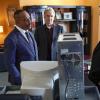"Once Upon A Tim" -- McGee reluctantly visits his high school after the unique computer password he used as a teenager is linked to the murder of a department of defense contractor. The case escalates when an intruder breaks into McGee\'s home in an attempt to steal his archaic high school computer, on NCIS, Tuesday, Feb. 12 (8:00-9:00 PM, ET/PT) on the CBS Television Network. Pictured: Rocky Carroll, Mark Harmon, Sean Murray.  Photo: Cliff Lipson/CBS ÃÂ©2018 CBS Broadcasting, Inc. All Rights Reserved