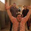 NEW GIRL:  Bearclaw (guest star Josh Gad, C) is devastated when Jess breaks his heart in the &quot;Katie&quot; season premiere episode of NEW GIRL airing Tuesday, Sept. 25 (9:00-9:30 PM ET/PT) on FOX.  Also pictured:  Jake Johnson (R) and guest star Josh Braaten (L). &#xa9;2012 Fox Broadcasting Co.  Cr:  Jennifer Clasen/FOX