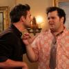 NEW GIRL:  Nick (Jake Johnson, L) consoles Bearclaw (guest star Josh Gad) after Jess breaks his heart in the &quot;Katie&quot; season premiere episode of NEW GIRL airing Tuesday, Sept. 25 (9:00-9:30 PM ET/PT) on FOX.  &#xa9;2012 Fox Broadcasting Co.  Cr:  Jennifer Clasen/FOX