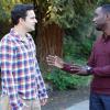 NEW GIRL:  Nick (Jake Johnson, L) and Winston (Lamorne Morris, R) discuss how to get inspired for the future in the &quot;Eggs&quot; episode of NEW GIRL airing Tuesday, Nov. 27 (9:00-9:30 PM ET/PT) on FOX. &#xa9;2012 Fox Broadcasting Co.  Cr:  Greg Gayne/FOX