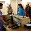 NEW GIRL:  Jess (Zooey Deschanel, second from L) and the gang (L-R:  Lamorne Morris, Hannah Simone, Max Greenfield, guest star Olivia Munn and Jake Johnson) try to find Sam at the hospital in the &quot;Santa&quot; episode of NEW GIRL airing Tuesday, Dec. 11 (9:00-9:30 PM ET/PT) on FOX.  &#xa9;2012 Fox Broadcasting Co.  Cr:  Greg Gayne/FOX