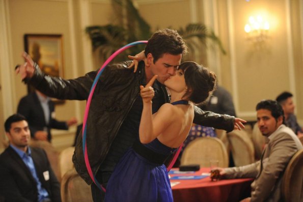 NEW GIRL:  Jess (Zooey Deschanel, R) and Sam (guest star David Walton, L) play an awkward game when they attend a dating convention in the &quot;Marriage&quot; episode of NEW GIRL airing Tuesday, Feb. 5 (9:00-9:30 PM ET/PT) on FOX.  &#xa9;2013 Fox Broadcasting Co.  Cr: Ray Mickshaw/FOX
