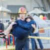 NEW GIRL:  Jess (Zooey Deschanel, R) is rescued by a fireman (guest star Christopher Wallinger, L) in the &quot;Virgins&quot; episode of NEW GIRL airing Tuesday, April 30 (9:00-9:30 PM ET/PT) on FOX. &#xa9;2013 Fox Broadcasting Co.  Cr:  Sam Urdank/FOX