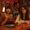 NEW GIRL:  In a flashback, Jess (Zooey Deschanel, R) and Cece (Hannah Simone, L) have a drink at the same bar at which they later would become regulars at in the &quot;Virgins&quot; episode of NEW GIRL airing Tuesday, April 30 (9:00-9:30 PM ET/PT) on FOX.  &#xa9;2013 Fox Broadcasting Co.  Cr:  Greg Gayne/FOX