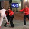 NEW GIRL:  After a long night out, Coach (guest star Damon Wayans, Jr., R) tries to get Winston (Lamorne Morris, L), Nick (Jake Johnson, second from L) and Schmidt (Max Greenfield, second from R) to stop fighting in the "Coach" episode of NEW GIRL airing Tuesday, Nov. 5 (9:00-9:30 PM ET/PT) on FOX.  ©2013 Fox Broadcasting Co.  Cr:  Adam Taylor/FOX
