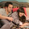 NEW GIRL:  Jess (Zooey Deschanel, R) and Nick (Jake Johnson, L) design a Thanksgiving dinner invitation in the "Thanksgiving III" episode of NEW GIRL airing Tuesday, Nov. 26 (9:00-9:30 PM ET/PT) on FOX.  ©2013 Fox Broadcasting Co.  Cr:  Adam Taylor/FOX