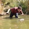 NEW GIRL:  Nick (Jake Johnson) tries out his survival skills when the gang goes on a camping trip for Thanksgiving in the "Thanksgiving III" episode of NEW GIRL airing Tuesday, Nov. 26 (9:00-9:30 PM ET/PT) on FOX.  ©2013 Fox Broadcasting Co.  Cr:  Adam Taylor/FOX