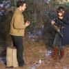 NEW GIRL:  Jess (Zooey Deschanel, R) tastes Nick's (Jake Johnson) freshly caught fish when the gang goes on a camping trip for Thanksgiving in the "Thanksgiving III" episode of NEW GIRL airing Tuesday, Nov. 26 (9:00-9:30 PM ET/PT) on FOX.  ©2013 Fox Broadcasting Co.  Cr:  Adam Taylor/FOX