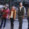 NEW GIRL:  L-R:  Schmidt (Max Greenfield), Cece (Hannah Simone), Coach (guest star Damon Wayans, Jr.) and Winston (Lamorne Morris) try out their survival skills when the gang goes on a camping trip for Thanksgiving in the "Thanksgiving III" episode of NEW GIRL airing Tuesday, Nov. 26 (9:00-9:30 PM ET/PT) on FOX.  ©2013 Fox Broadcasting Co.  Cr:  Adam Taylor/FOX