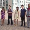 NEW GIRL:  The gang (L-R:  Hannah Simone, Jake Johnson, Zooey Deschanel, Max Greenfield and Damon Wayans, Jr.) watches as Winston struggles to get into better shape  in the &quot;Sister III&quot; episode of NEW GIRL airing Tuesday, March 4 (9:00-9:30 PM ET/PT) on FOX.  &#xa9;2014 Fox Broadcasting Co.  Cr:  Nicole Wilder-Shattuck/FOX