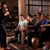 NEW GIRL:  Jess (Zooey Deschanel, L) pours shots for the gang (L-R:  Max Greenfield, Jake Johnson, Lamorne Morris, Damon Wayans, Jr. and Hannah Simone) during a round of the &quot;True American&quot; drinking game in the &quot;Mars Landing&quot; episode of NEW GIRL airing Tuesday, March 25 (9:00-9:30 PM ET/PT) on FOX. &#xa9;2014 Fox Broadcasting Co.  Cr:  Adam Taylor/FOX